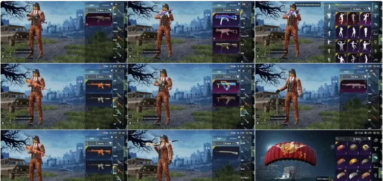 PGM497 UMP45 Evo Level 2, 48 Outfit Sets, 2 Mythic Sets, Buggy Skin, 5 Helmets, 5 Backpacks, 3 UMP45 Skins, Many Emotes & Parachutes (G)